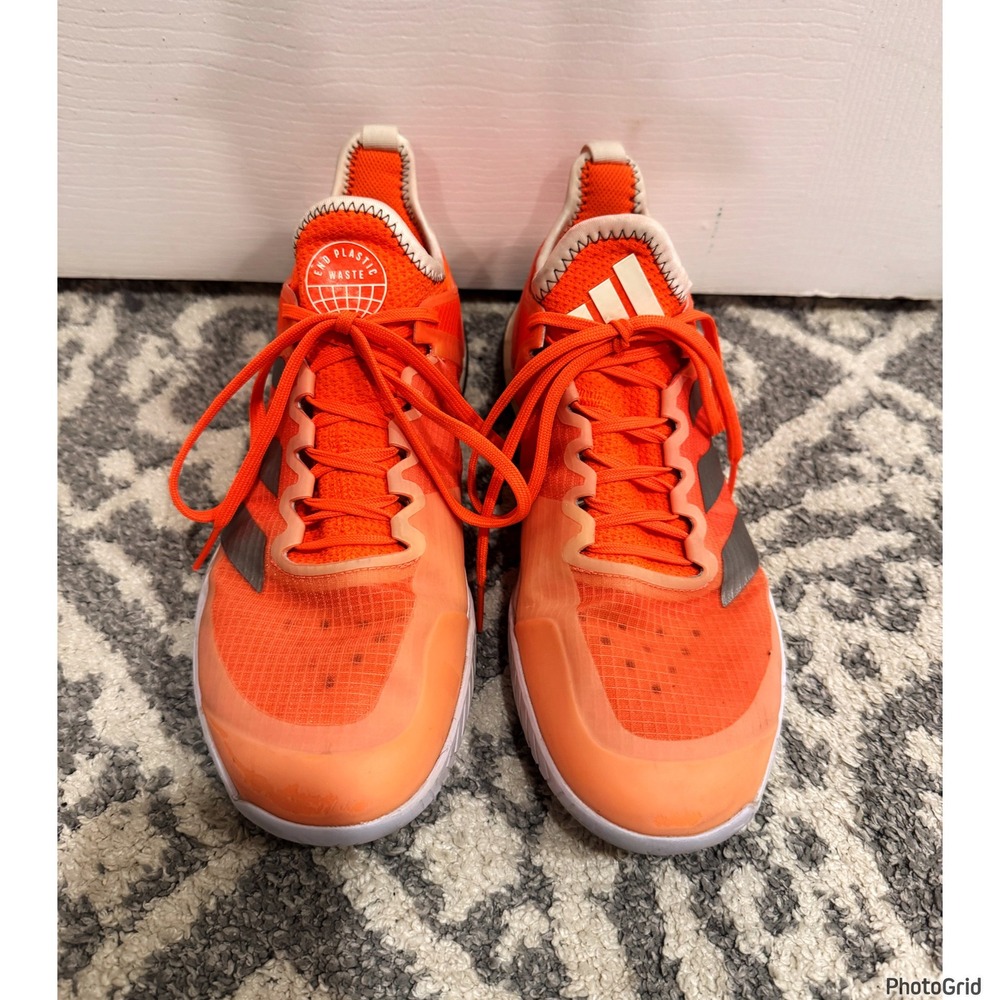 Adidas Adizero Ubersonic 4 Tennis Shoes Sneakers Solar Orange/Metallic Size 9.5